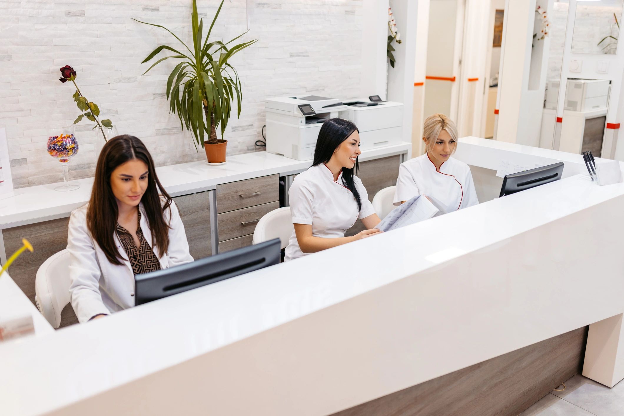 modern medical office reception